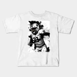 ✪ Football Player Portrait ✪ Abstract Splatter Art Illustration Kids T-Shirt